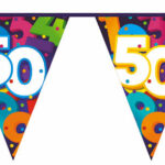 Vlaggenlijn Cijfers 10 meter - 50 jaar