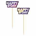 Prikkers Cijfers ..cm 8 stuks - Happy B-Day