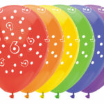 Ballonnen Cijfers 6 stuks - 6 jaar