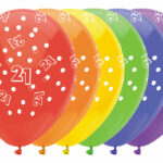 Ballonnen Cijfers 6 stuks - 21 jaar