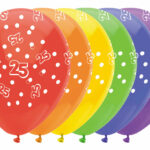 Ballonnen Cijfers 6 stuks - 25 jaar