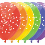 Ballonnen Cijfers 6 stuks - 65 jaar