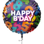Folieballon Cijfers 45cm - Happy Birthday