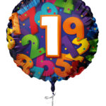 Folieballon Cijfers 45cm - 1 jaar