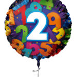 Folieballon Cijfers 45cm - 2 jaar