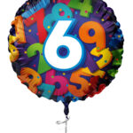 Folieballon Cijfers 45cm - 6 jaar