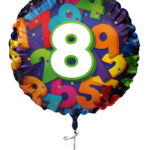 Folieballon Cijfers 45cm - 8 jaar