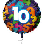 Folieballon Cijfers 45cm - 10 jaar