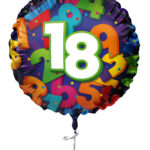 Folieballon Cijfers 45cm - 18 jaar