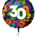 Folieballon Cijfers 45cm - 30 jaar