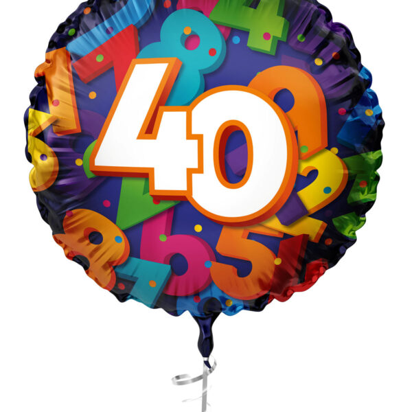 Folieballon Cijfers 45cm - 40 jaar