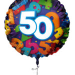 Folieballon Cijfers 45cm - 50 jaar