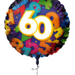 Folieballon Cijfers 45cm - 60 jaar