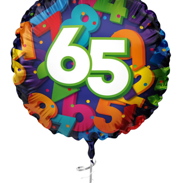 Folieballon Cijfers 45cm - 65 jaar