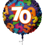 Folieballon Cijfers 45cm - 70 jaar