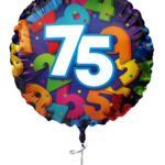 Folieballon Cijfers 45cm - 75 jaar
