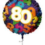 Folieballon Cijfers 45cm - 80 jaar
