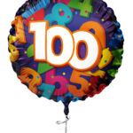 Folieballon Cijfers 45cm - 100 jaar