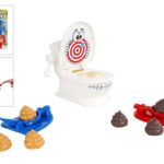 Poo schiet het poep in het toilet spel