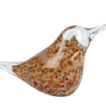 Sculptuur Bird liggend bruin glas 15x6x9,5cm