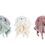 Mini Club knuffeldoekje konijn structuur pluche 3ass 30cm