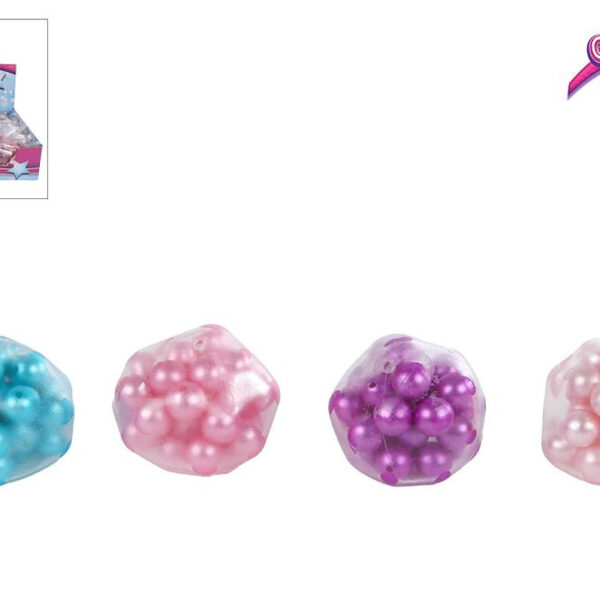 Glamour antistress knisper kralenbal 5cm 4ass