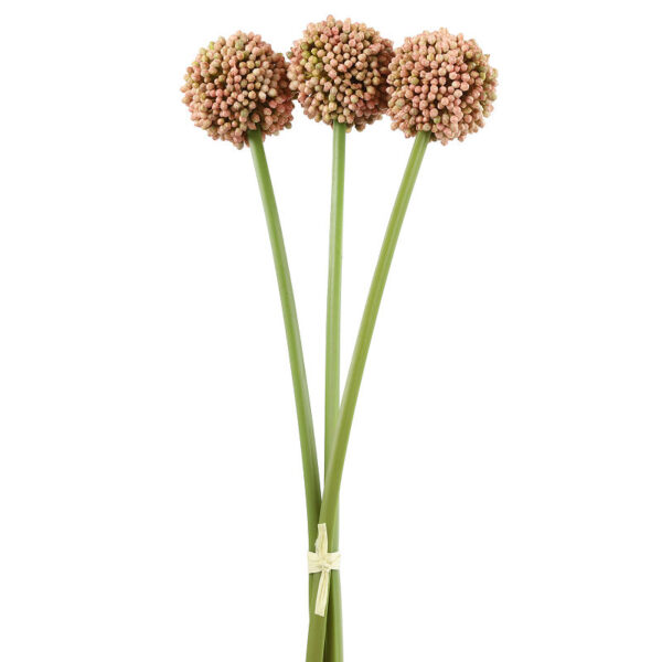 Countryfield Kunstbloem Allium sativum roze 55cm