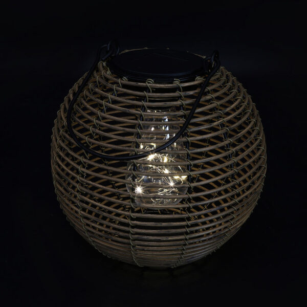 Countryfield Hanglamp solar LED Eliya L naturel 9x19x19cm