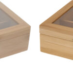 Theedoos Bamboe 6 vaks 21x16xm