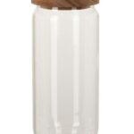 Voorraadpot glas 1000ml Acacia hout deksel