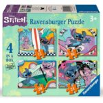 4 puzzels 12+16+20+24 stukjes - Stitch
