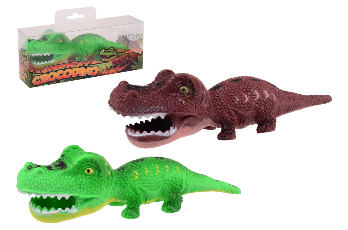 Stretch krokodil / dino in transparante box