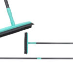 Bezem rubber telescoop grijs/turquoise