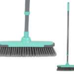 Bezem telescoop grijs/turquoise