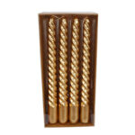 Tafelkaars X4 Twist 4uur 2x2x20cm - metallic goud