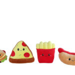 Fluffy Menu fast food pluche 4ass 16/11cm