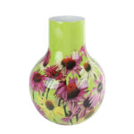 Vaas Zonnehoed groen metaal 22x22x30cm