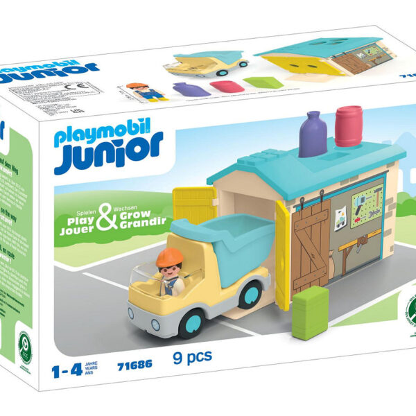 Playmobil Junior Junior Werkman met sorteer-garage