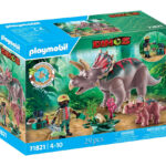 Playmobil Dinos Triceratops familie