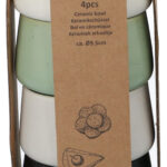 Alpina Keramiek schaaltje 95x50mm set 4 stuks