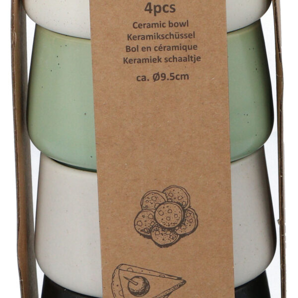 Alpina Keramiek schaaltje 95x50mm set 4 stuks