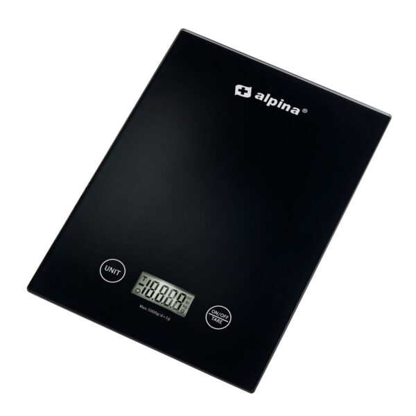 Alpina Keukenweegschaal 5kg - zwart