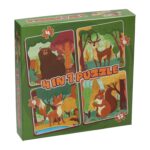 Puzzel 4 in 1 - Bosdieren