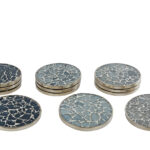 Onderzetter Julie mixed color hout 10cm set 4 stuks