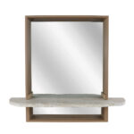 Spiegel Beth taupe hout 45x15x50cm