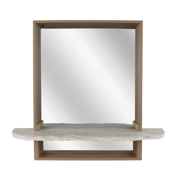 Spiegel Beth taupe hout 45x15x50cm