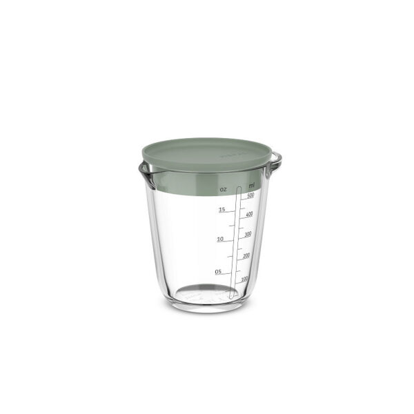 Mepal glas maatbeker Chef It 500ml met deksel - nordic sage