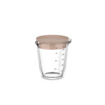 Mepal glas maatbeker Chef It 500ml met deksel - chalk