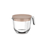 Mepal glas maatbeker Chef It 1000ml met deksel - chalk