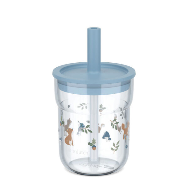 Mepal kinderglas Mio 250ml met rietje - forest friends